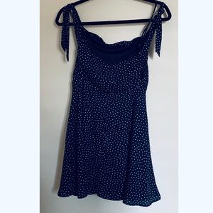 Flirty Blue Dotted Dress